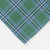 Lichtblauw en Groene Clan Irvine Tartan Fleece Deken (Hoek)