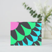 Lichtblauw en groene schalen briefkaart (Staand voorkant)