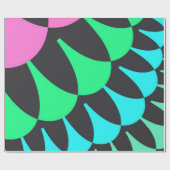 Lichtblauw en groene schalen cadeaupapier (Vlak)