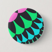 Lichtblauw en groene schalen ronde button 5,7 cm (Voorkant)