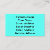 Lichtblauw en groene schalen visitekaartje (Achterkant)