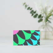 Lichtblauw en groene schalen visitekaartje (Staand voorkant)