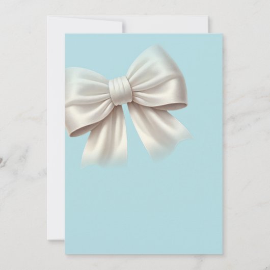 Lichtblauw en ivoor witte boog Vrijgezellenfeest Kaart (Achterkant)