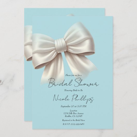 Lichtblauw en ivoor witte boog Vrijgezellenfeest Kaart (Voorkant / Achterkant)