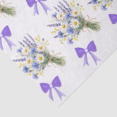 Lichtblauw en lavendel bloemengeschenk tissuepapier (Detail)