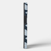 Lichtblauw en marineblauw retro bloem Case-Mate iPhone case (Achterkant / Rechts)
