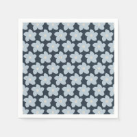 Lichtblauw en marineblauw retro bloem
