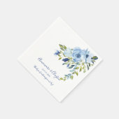 Lichtblauw en Navy Bloemenontvangst | Servet