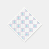 Lichtblauw en Paarse Argyle Servetten (Hoek)