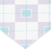 Lichtblauw en Paarse Argyle Tafelkleed (Gekanteld)