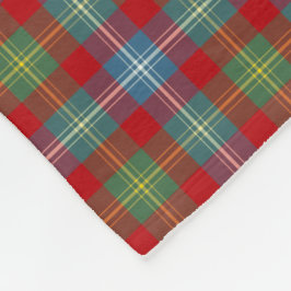 Lichtblauw en rood Foster Clan Ancient Tartan Fleece Deken