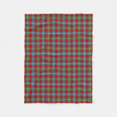 Lichtblauw en rood Foster Clan Ancient Tartan Fleece Deken (Voorkant)
