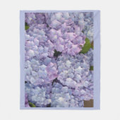 Lichtblauw en roze hydrangea Blue Fleece Blanket Deken (Voorkant)