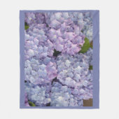 Lichtblauw en roze hydrangea fleece Blanket (Voorkant)