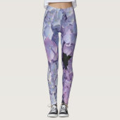 Lichtblauw en roze hydrangea Legging (Voorkant)