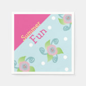 Lichtblauw en roze servet (Voorkant)