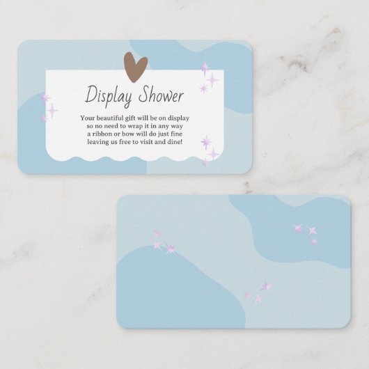 Lichtblauw en Star-Baby-display Informatiekaartje (Voorkant / Achterkant)