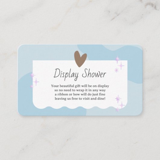 Lichtblauw en Star-Baby-display Informatiekaartje (Voorkant)