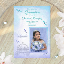 Lichtblauw en Turquoise, Koets Quinceañera