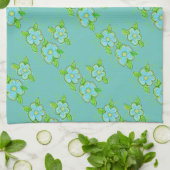 Lichtblauw en turquoise theedoek (Gevouwen)