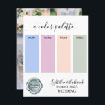 Lichtblauw en wazige roze bruiloft kleuren Palet C<br><div class="desc">Lichtblauwe en wazige roze bruiloft-kleuren Paletkaart 2023</div>