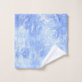 Lichtblauw en wit Abstract badhanddoekset Bad Handdoek (Wasdoekje)