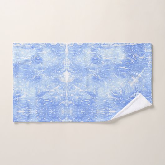 Lichtblauw en wit Abstract badhanddoekset Bad Handdoek (Handdoek)