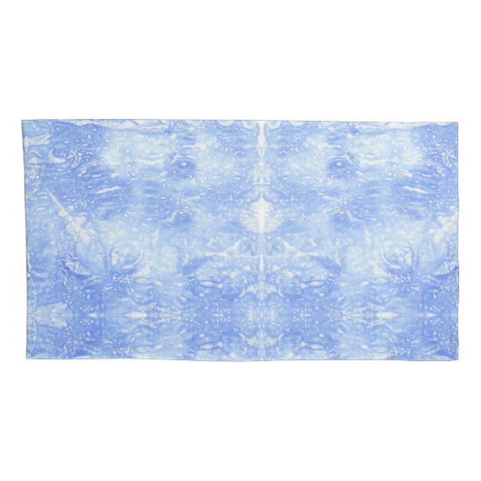 Lichtblauw en wit Abstract Kussen Hoesjes Kussensloop (Achterkant-Rechts)