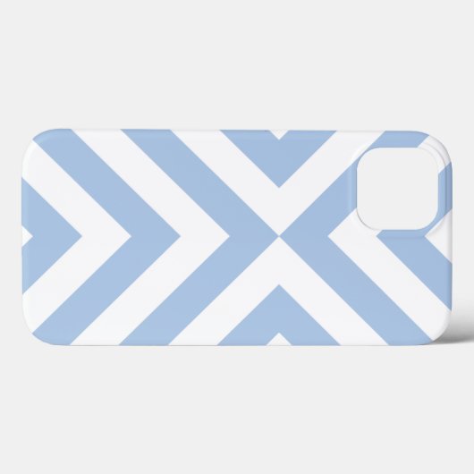 Lichtblauw en wit Chevrons Batterij Hoesje (Achterkant (horizontaal))