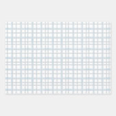 Lichtblauw en wit geplakt inpakpapier vel (Voorkant 2)