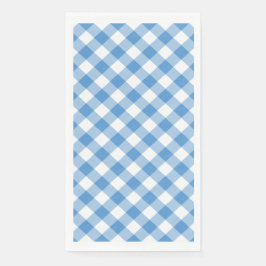 Lichtblauw en wit Gingham Check Servet