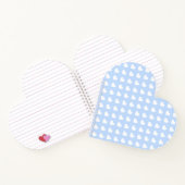 Lichtblauw en wit hartverschrompeld notitieboek (Binnen)