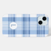 Lichtblauw en wit klassieke geplakte telefoonhoes Case-Mate iPhone case (Achterkant (horizontaal))