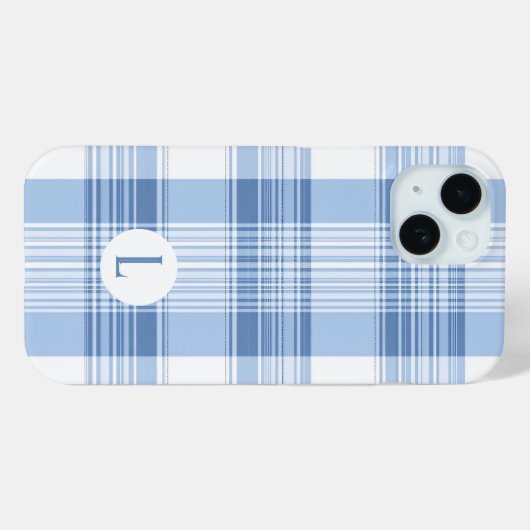 Lichtblauw en wit klassieke geplakte telefoonhoes Case-Mate iPhone case (Achterkant (horizontaal))