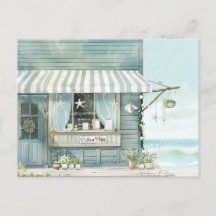 Lichtblauw en wit kustlandschap