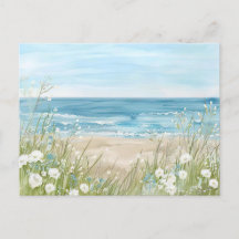 Lichtblauw en wit kustlandschap