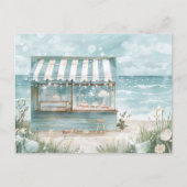 Lichtblauw en wit kustlandschap briefkaart (Voorkant)