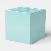 Lichtblauw en wit Sneeuwvlok Bruiloft Favor Box Bedankdoosjes (Achterkant)