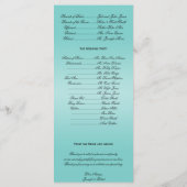 Lichtblauw en wit Sneeuwvlokken Trouwprogramma Programmakaart (Achterkant)