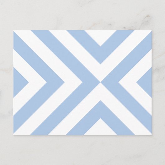 Lichtblauw en witte Chevrons Briefkaart (Voorkant)
