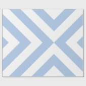 Lichtblauw en witte Chevrons Cadeaupapier (Vlak)