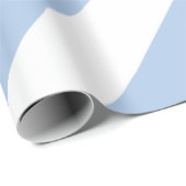 Lichtblauw en witte Chevrons Cadeaupapier (Rol Hoek)