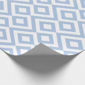 Lichtblauw en witte Chevrons Cadeaupapier (Hoek)