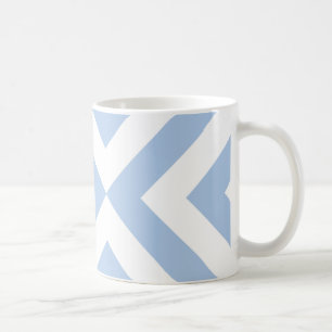 Lichtblauw en witte Chevrons Koffiemok