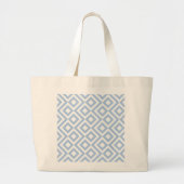 Lichtblauw en witte mander grote tote bag (Voorkant)