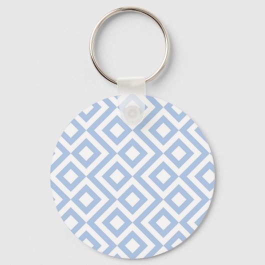 Lichtblauw en witte mander sleutelhanger (Voorkant)