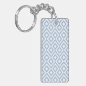 Lichtblauw en witte mander sleutelhanger (Voorkant Links)