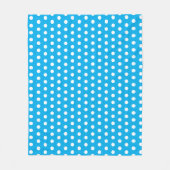 Lichtblauw en witte polka stippen fleece deken (Voorkant)