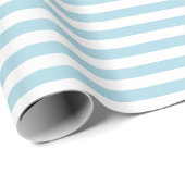 Lichtblauw en witte strepen cadeaupapier (Rol Hoek)