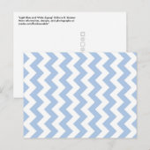 Lichtblauw en witte zigzag briefkaart (Voorkant / Achterkant)